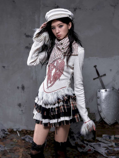 Heavy-Duty Plaid Tiered Skirt【s0000014477】