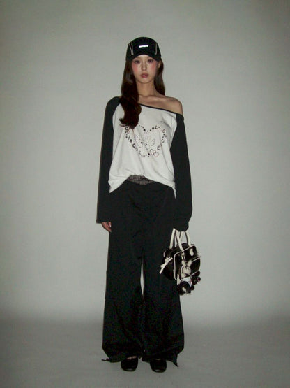 Relaxed fit adjustable cuffs casual pants【s0000012547】