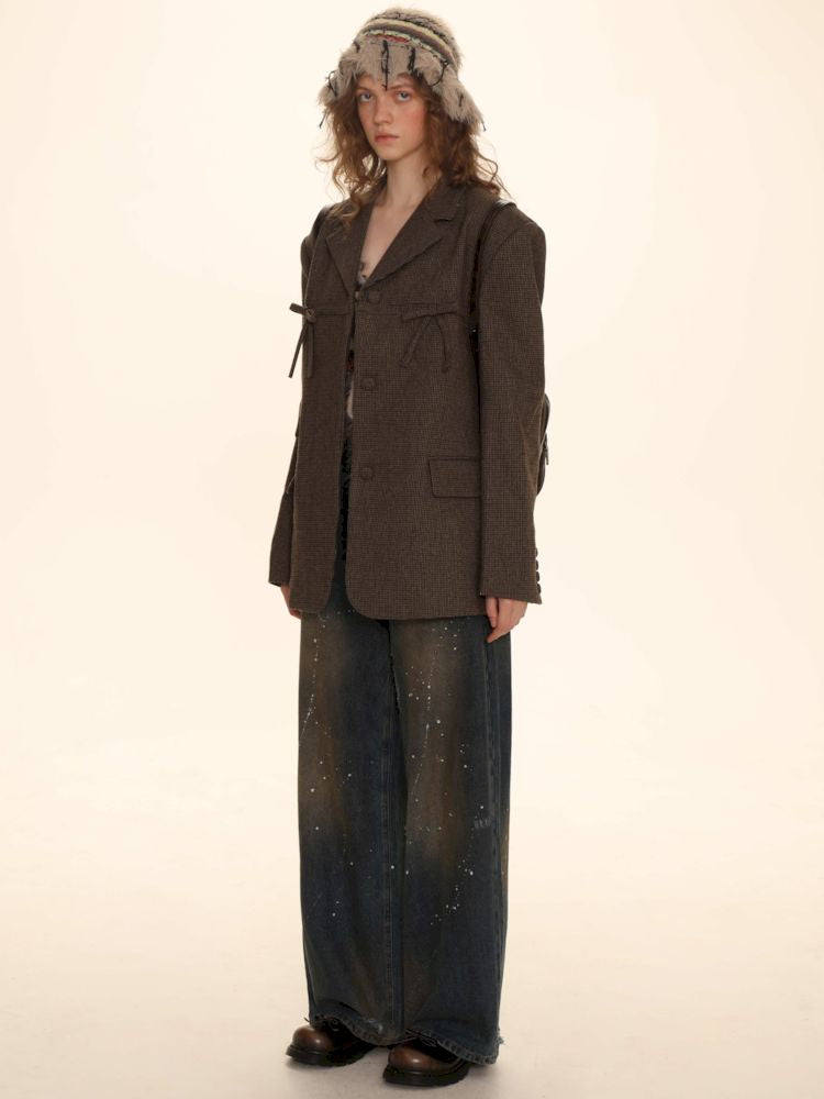 Mixed yarn interweaving stripes sweater【s0000006008】