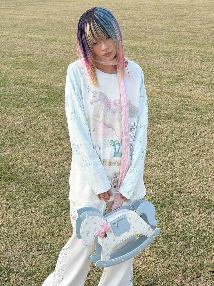 Horse Rolling Trojan Tote Bag【s0000015381】