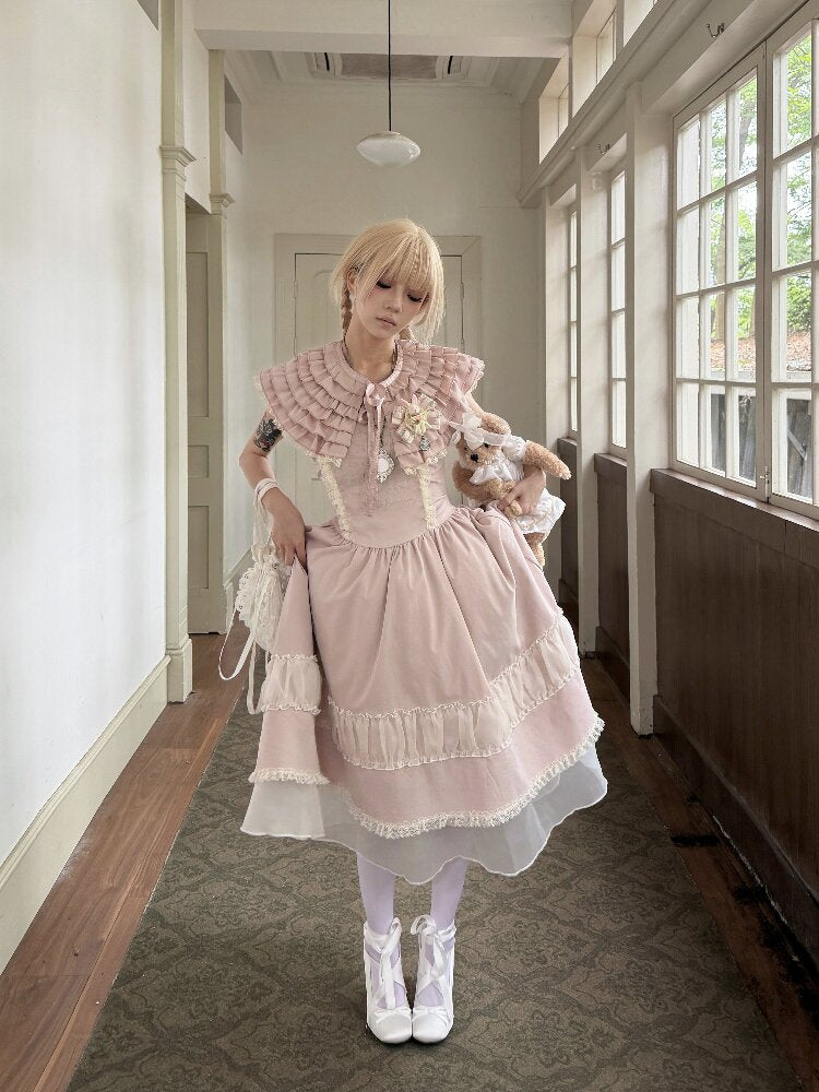 Original Lace Mesh Embroidered Skirt Set【s0000016890】