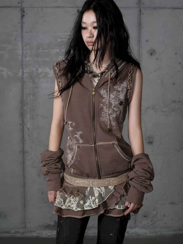 Detachable Hooded Sweatshirt Dress【s0000013943】