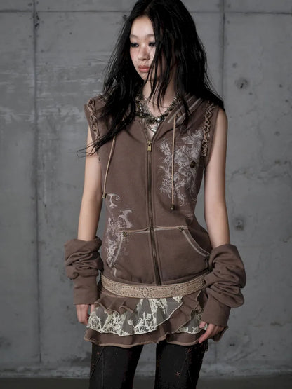 Detachable Hooded Sweatshirt Dress【s0000013943】