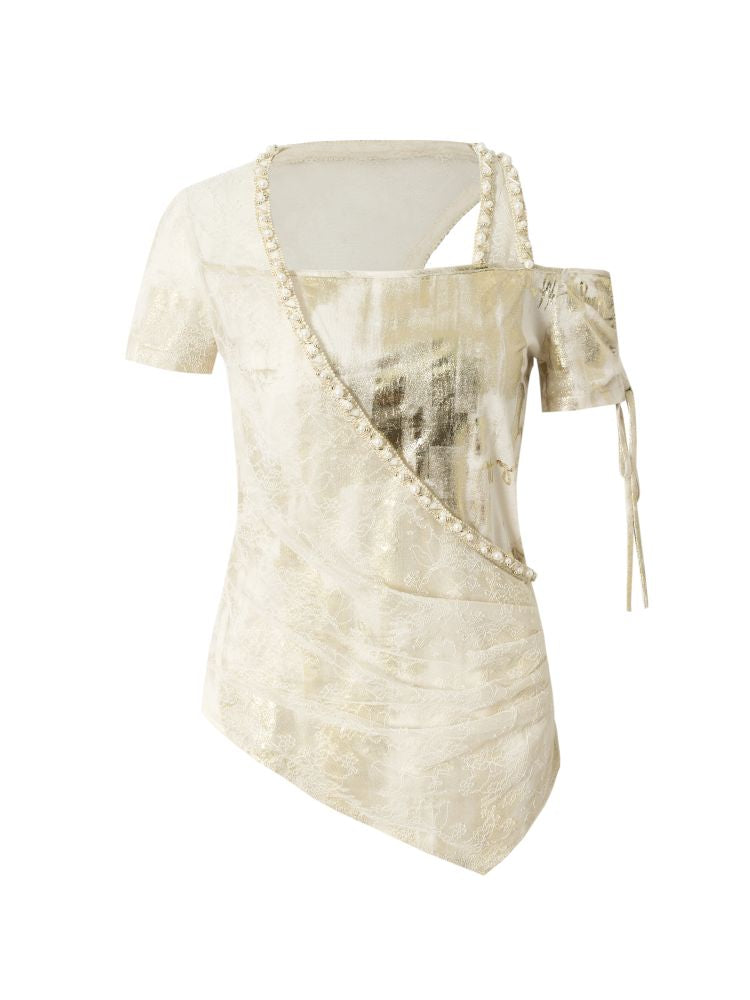 Patchwork two-way short-sleeved T-shirt【s0000012788】