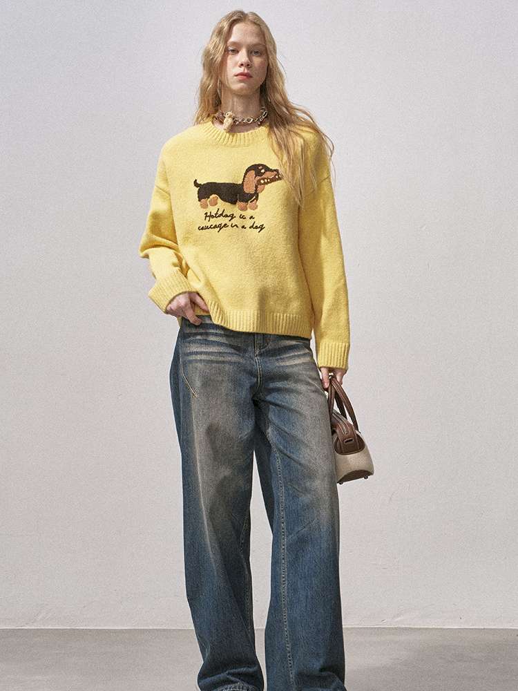Soft Glutinous Round Neck Sweater【s0000015215】