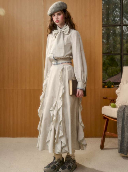 Organic Cotton Patchwork Floating Shirt Skirt【s0000014883】