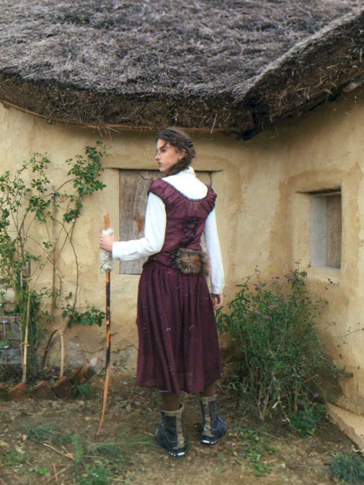 Button Vintage Polka Dot Chiffon Skirt【s0000014901】