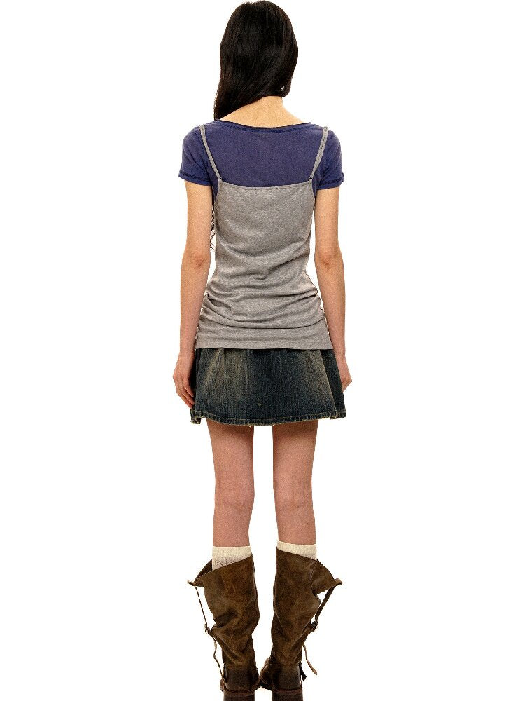 Tencel Wool Bow Strap Basic Top【s0000017924】