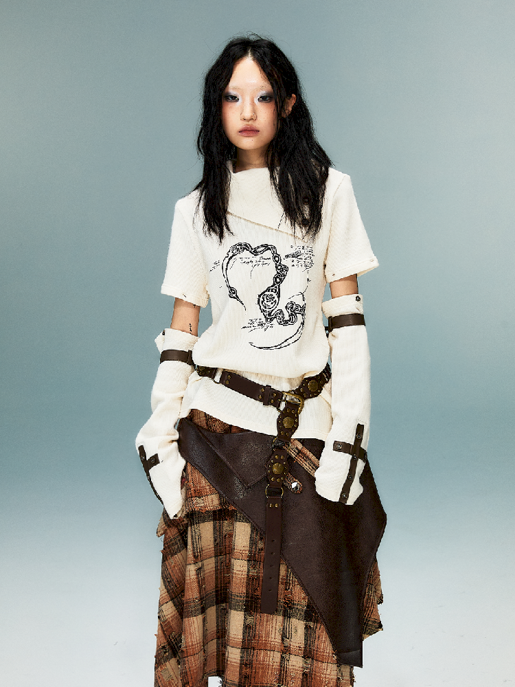 탈착식 긴 슬리브 니트 탑 [S0000011482]