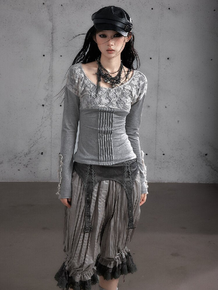 Lace Embroidered Knit Sweater【s0000019159】
