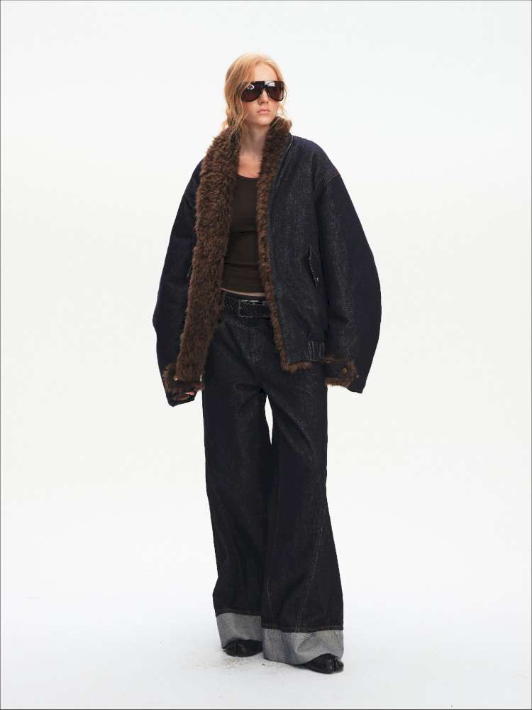 French Lamb Wool Cropped Jacket【s0000015056】