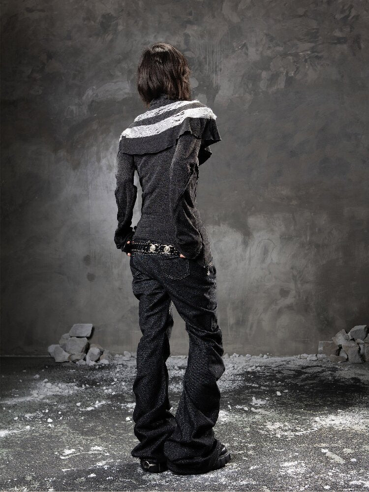 Double Waist Scimitar Denim Pants【s0000015945】