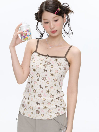 Star Polka Dot Contrasting Vest【s0000016387】