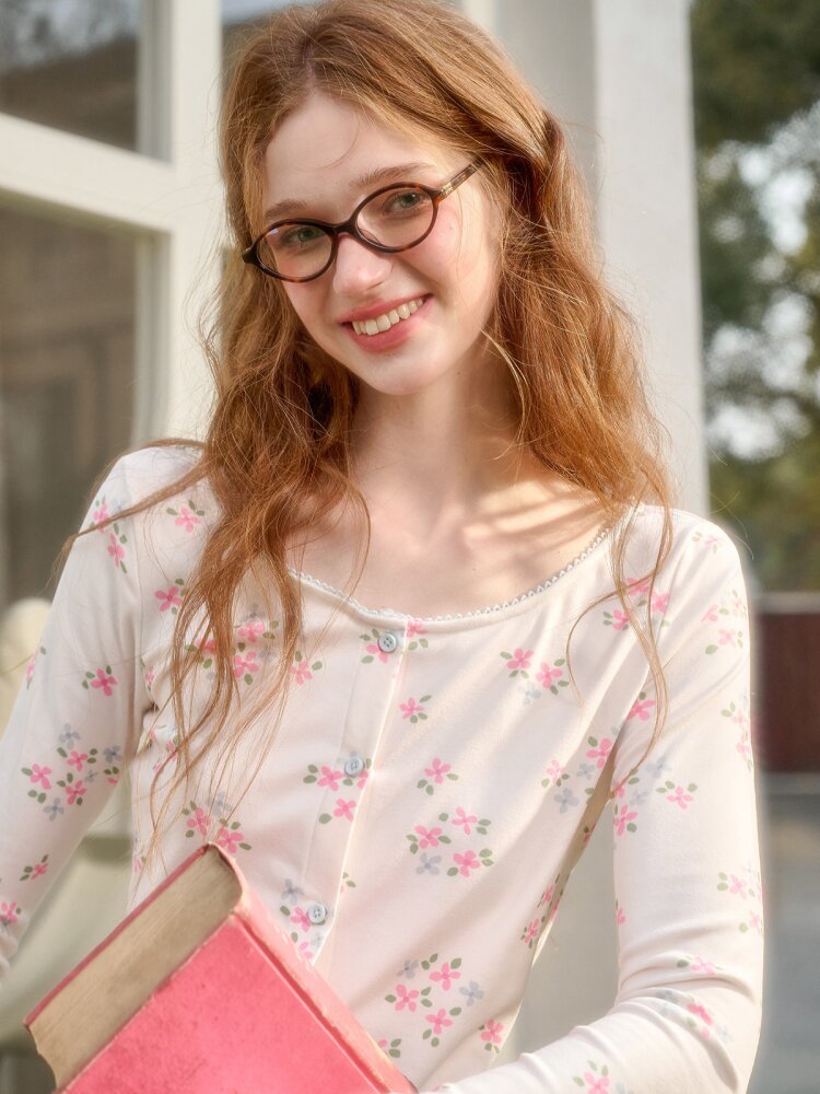 Blue Velvet Cotton Flower Dress【s0000015623】