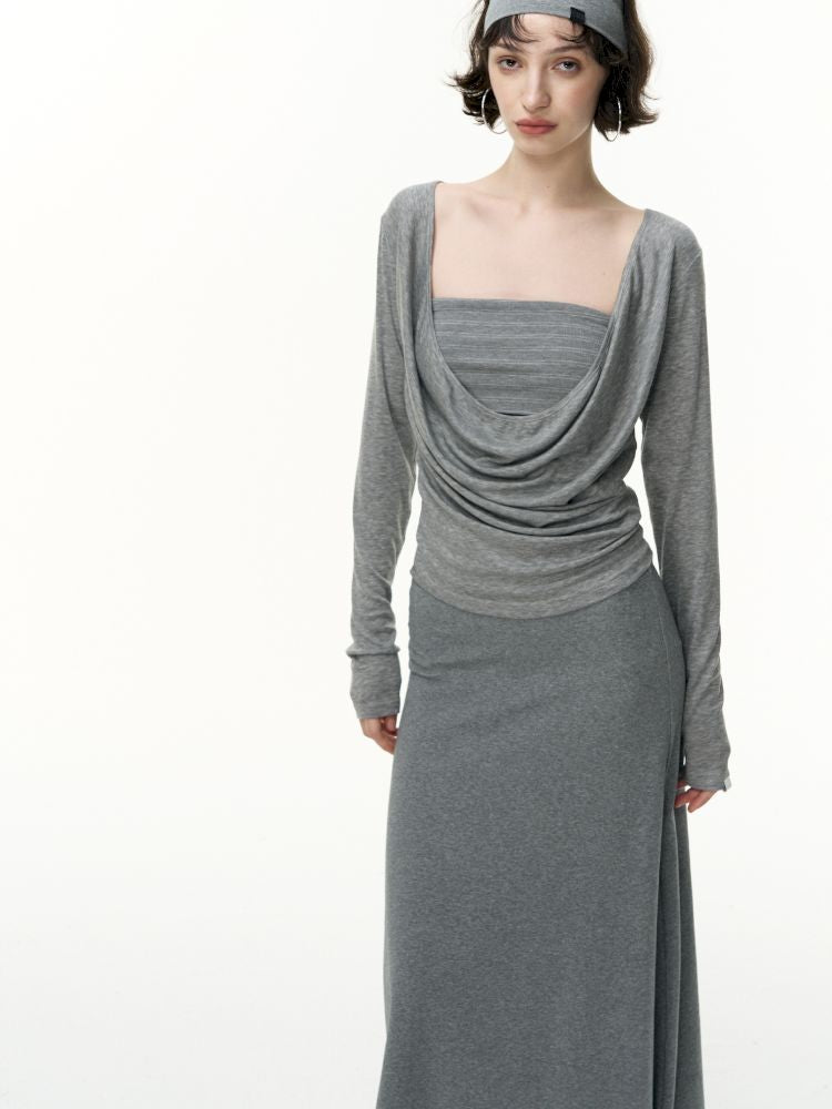 Tencel Lycra swing collar bottoming shirt【s0000013743】