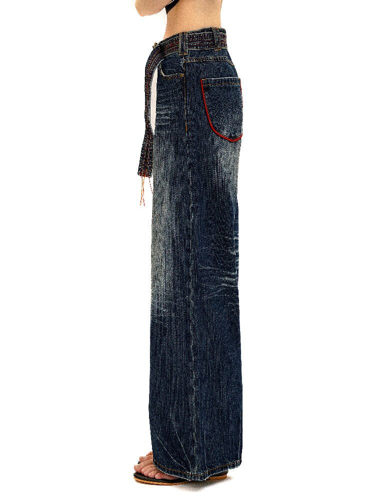 Vintage Bamboo Pleated Jeans【s0000016139】