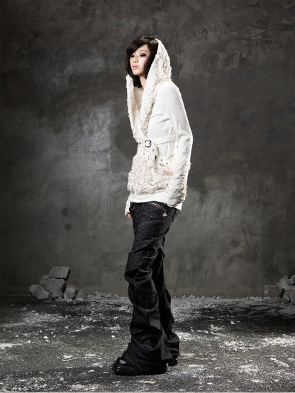 Ripped Hooded Knit【s0000015956】