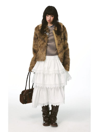 무거운 레이스 케이크 치마 [S0000011421]