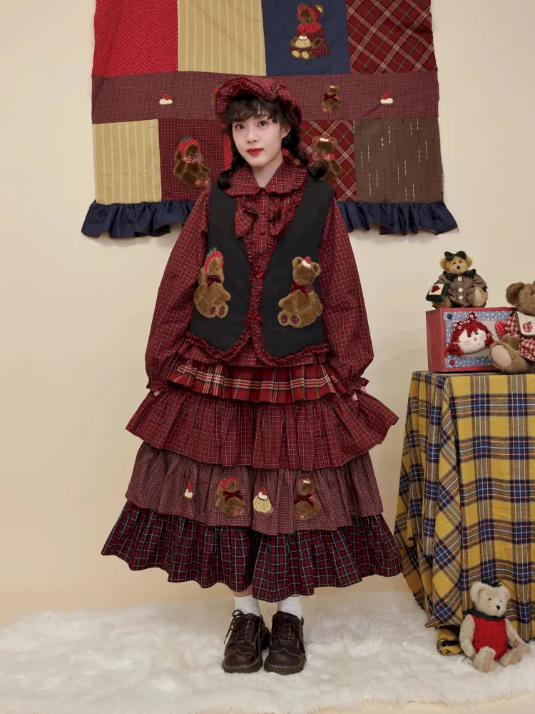 Ruffled puffy adorable tiered skirt【s0000014174】