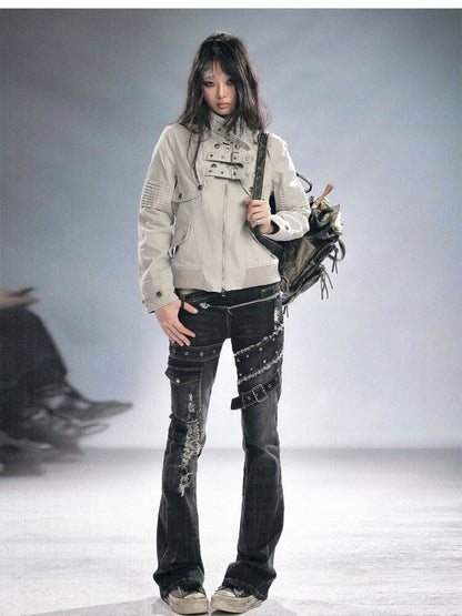 Washed Reconstructed Short Jacket【s0000015452】