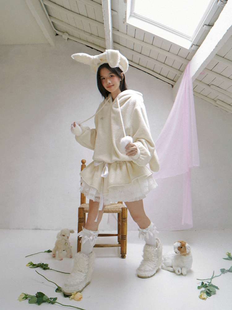 Plush Angel Ears Low Waist Dress【s0000014941】