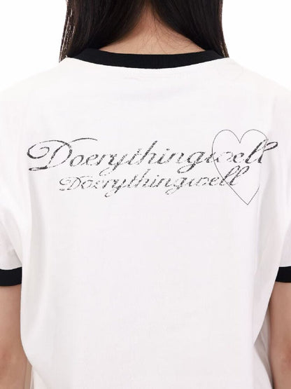 Contrast Patchwork Crew T-Shirt【s0000018214】