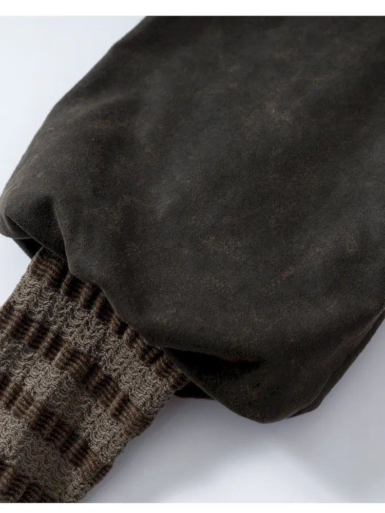Knit Suede Short Hooded Jacket【s0000014120】