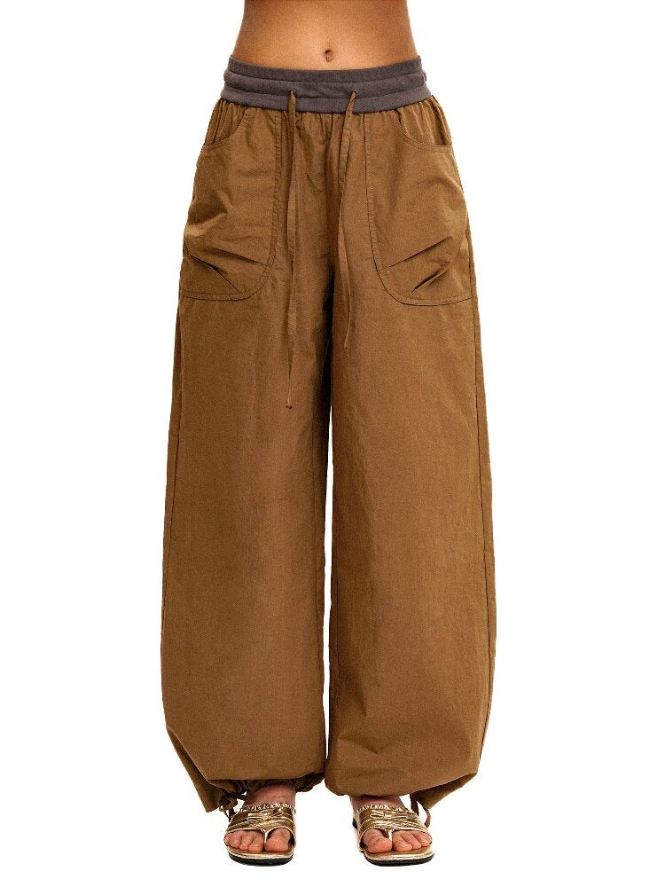 Threaded Waist Drawstring Pants【s0000017438】