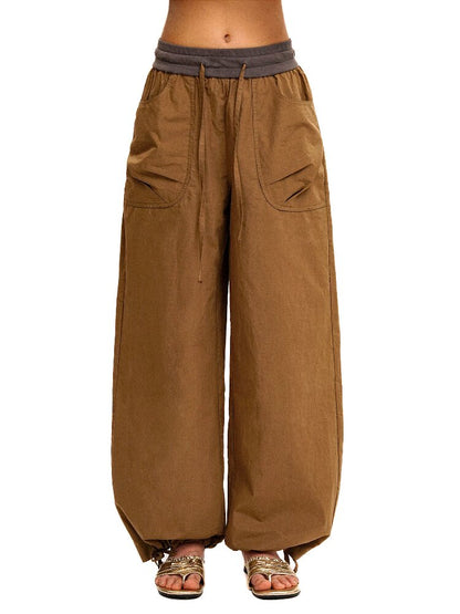 Threaded Waist Drawstring Pants【s0000017438】