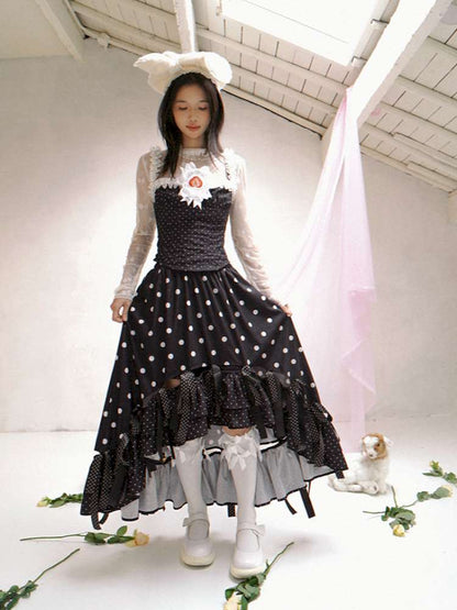 Asymmetric Bow Midi Skirt【s0000014525】