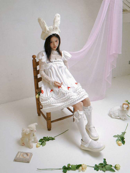 Strawberry Print Two-piece Skirt Dress【s0000014936】