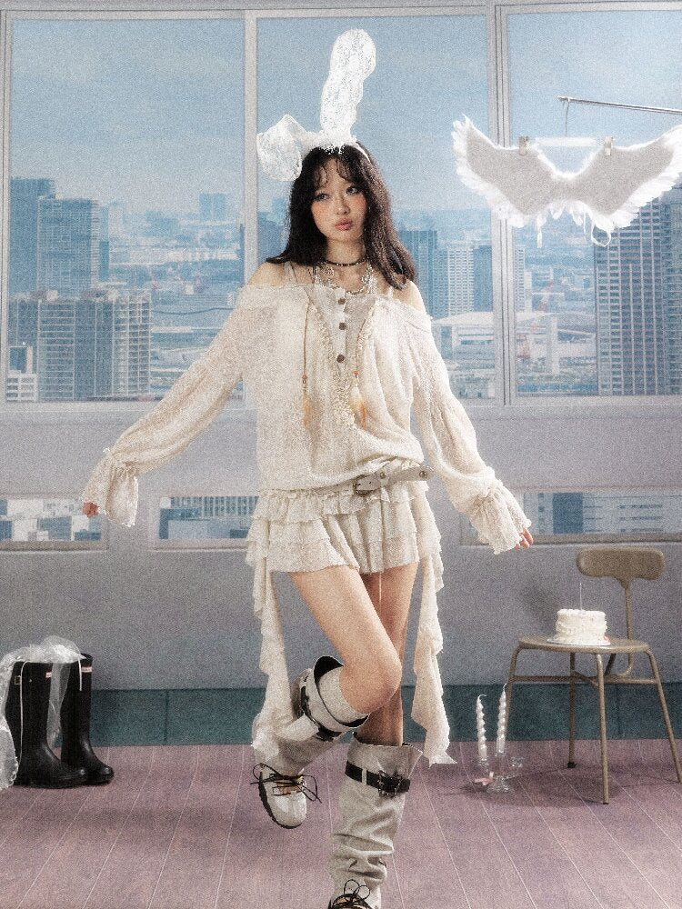 Texture Irregular Streamer Skirt【s0000016281】