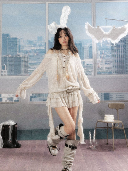 Texture Irregular Streamer Skirt【s0000016281】