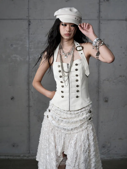 Asymmetrical Halter Neckline Dress【s0000013942】