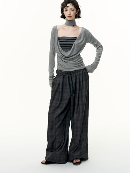 Striped bustier short skirt suit【s0000013740】