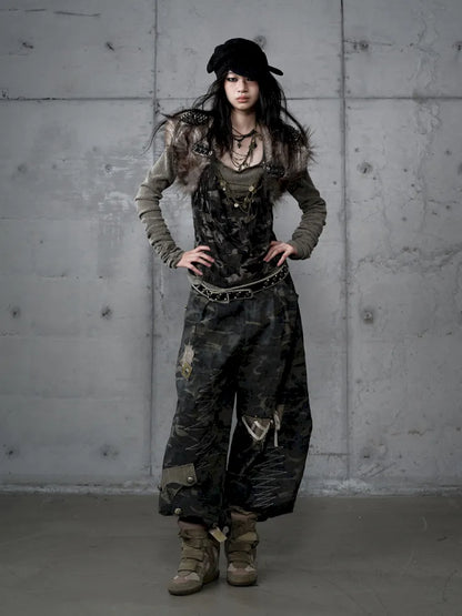 Embroidered Camo Pants【s0000014116】