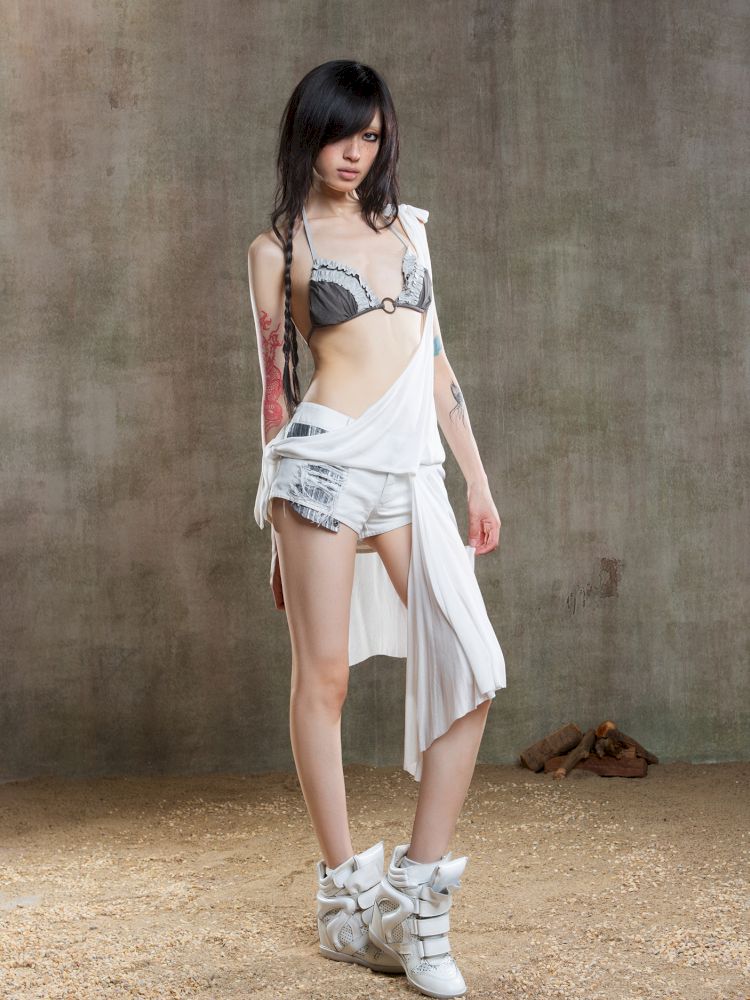 Drawstring Crash Ruffle Bikini【s0000012659】