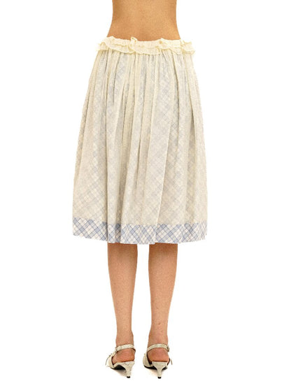 Thin Plaid Bow Spliced Skirt【s0000016087】