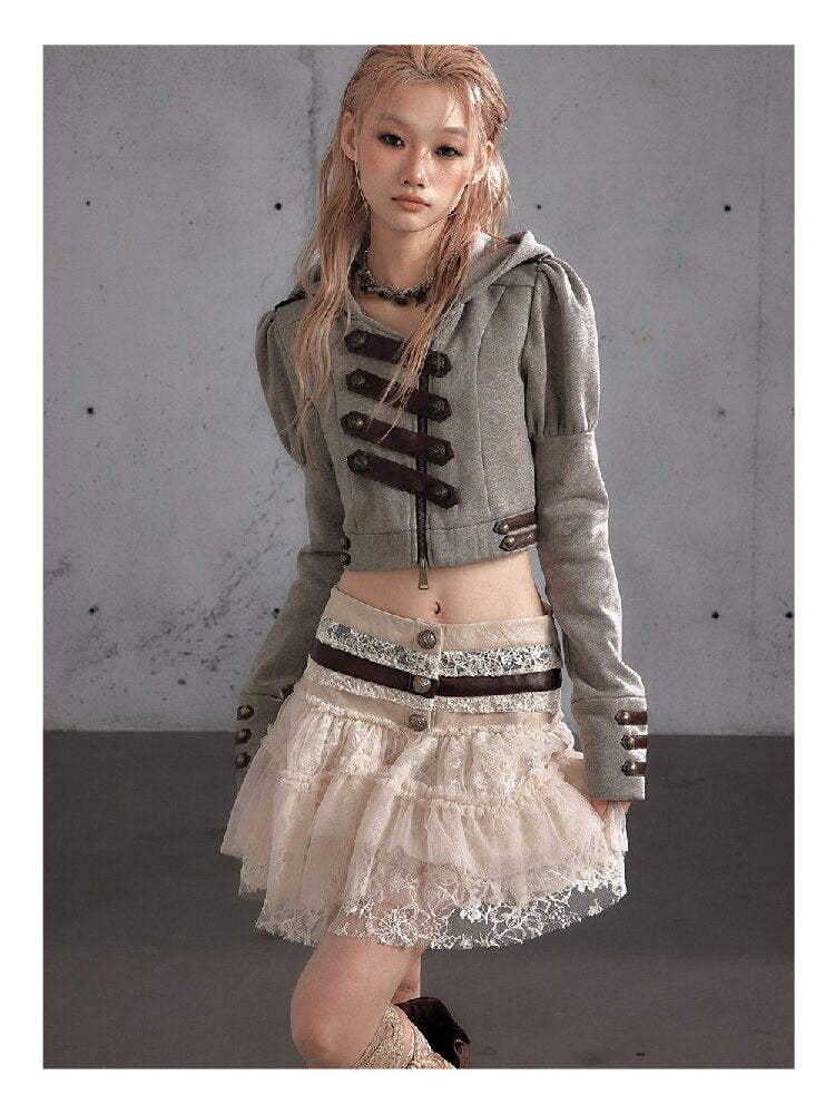 Hooded Fleece Napoleon Jacket【s0000019155】