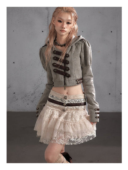 Hooded Fleece Napoleon Jacket【s0000019155】