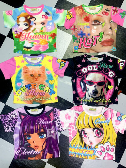 Millennial Hottie Y2K Hundred Short T-Shirt【s0000013520】