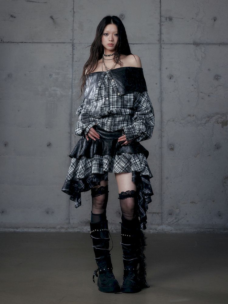 Back leather long sleeve sweater jacket【s0000013477】