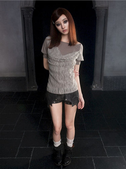 Bubble short sleeve t-shirt【s0000012309】