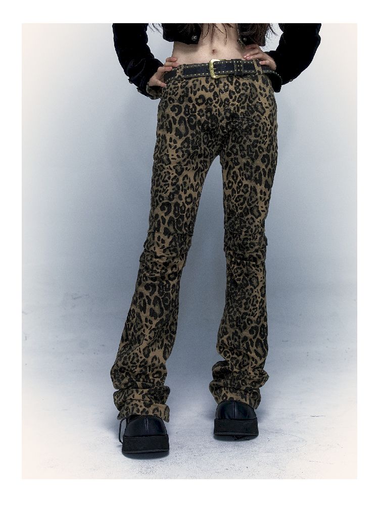 Leopard Print Skinny Micro Trousers【s0000004683】