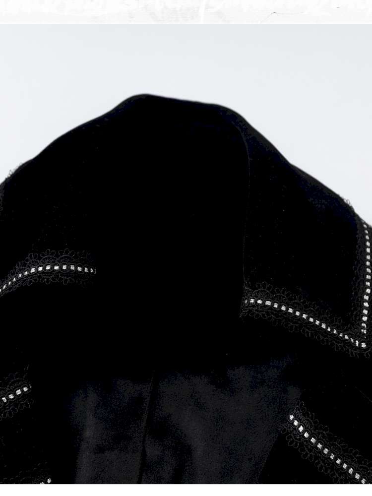 Waist-Defining Flocked Suit Jacket【s0000014458】