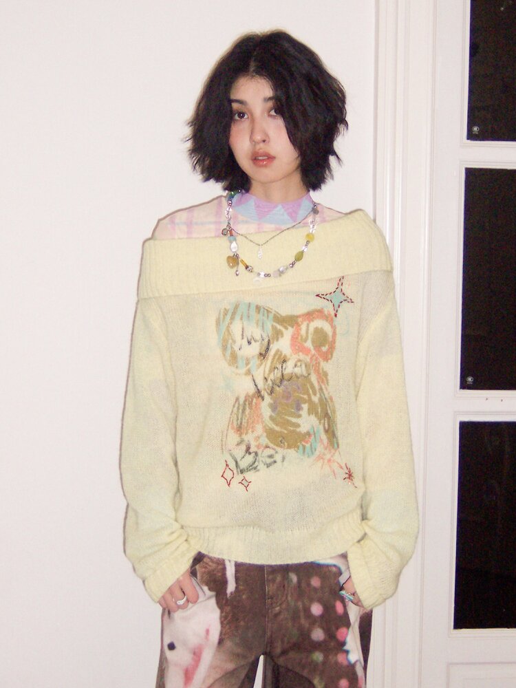 Gummy Bear Graffiti Pullover Sweater【s0000015459】
