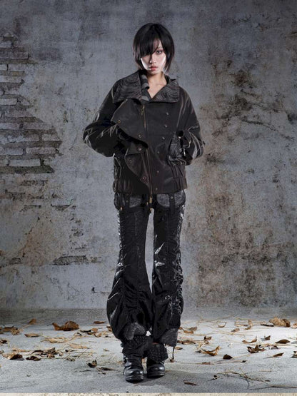 Oversized Fleece-Lined Flight Jacket【s0000014483】