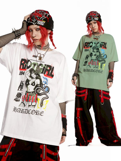 Street tide loose versatile multicolor T-shirt【s0000013601】