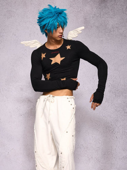 Mesh Embroidery Angel Wings Top【s0000019129】