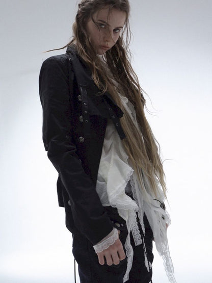 Original Textured Sheer Chiffon Blouse【s0000013908】